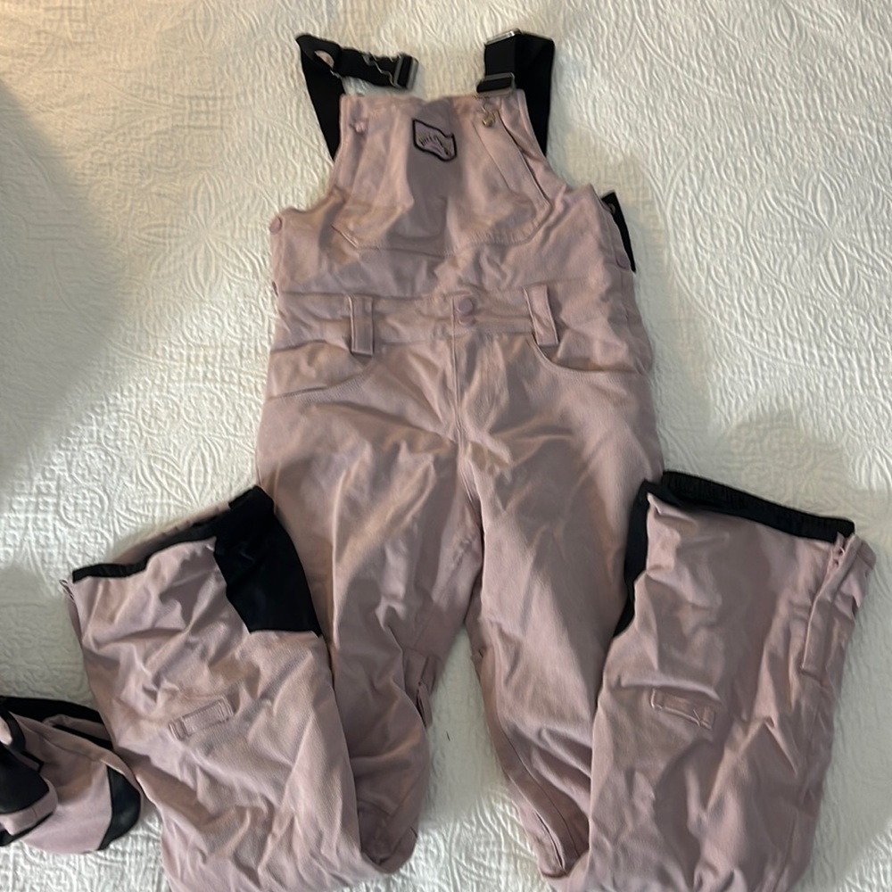 Ski suit with matching mittens